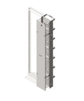 Double-Sided Combination Cabling Section With Extended Fingers For Rack Cable Management CCS-EFX Aluminum Plenum-Rated