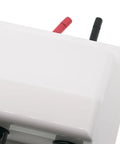 Double Cable Solar Cable Entry Gland for Roofs and Decks Weatherproof UV Resistant ABS Housing Lets Two Wires Pass Through a Single Roof Entry Easy Install For RV Boat Camper Van Marine Solar Installations 10AWG 0.33 ft, white ABS cover with two cable ports