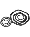 Top Gear 1 To 50 Pcs Manganese Steel Wave Gaskets Washer Set In Various Sizes Including M4 M5 M6 M8 M10 Up To M118 And The Big M38x46x0 Option, showing black wave washers.