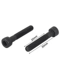 M5 X 30Mm Hex Socket Head Cap Screws Premium 12.9 Grade Alloy Steel Black Oxide Coating 30 Pack, close-up view of two screws.