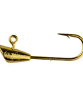 Gold One Sixty Fourth Ounce Shad Dart Jig Heads Twenty Five Pack With Lure Body Securing Barb For Balanced Jigs And Hooks