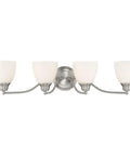 Somerville 4-Light Bath Light In Brushed Nickel, Classic Traditional Style, Solid Steel Build For A Timeless Bathroom Vibe, Clean Lines And Vanity Brightness, 30 X 7.5 X 7