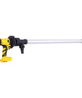 Pissente Electric Drum Pump With Turbo 8000Rpm Motor Moves Liquids At 60-80LPM For Fast Derv Kerosene And Water Transfer From Standard Drums side view with yellow handle and long metal tube.