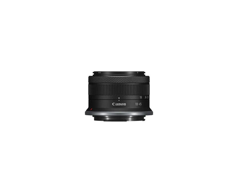 Front view of RF-S 18-45mm F4.5-6.3 Lens For APS-C RF Mount With Optical Image Stabilization showing compact design