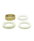 Waterjet high-pressure seal kit: brass seal ring plus three white spacers (4 pieces)