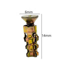 Heavy Duty 6x14mm Metal Wall Anchors Kit 100 Pcs For Drywall Wood Ceramic Tile And Gypsum Board Serrated Expansion Anchors That Lock Tight And Prevent Slippage For Cabinet Hinge Repair And Quick Secure Mounts, 6x14mm brass anchor