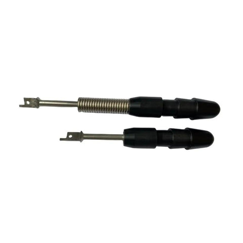 Refiting UVC Reciprocating Saw Attachments Zall Adapter Connector for saws, stainless steel with black grip, side view.
