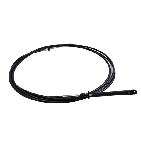 18 Foot CCX20518 Control Cable Replacement For 1979 And Later Johnson Evinrude Outboard Motors Black Heavy Duty Marine Cable