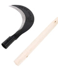 Heavy Duty Manganese Steel Garden Scythe With Long Handle For Weeding And Cultivation, Japanese Style blade and wooden handle