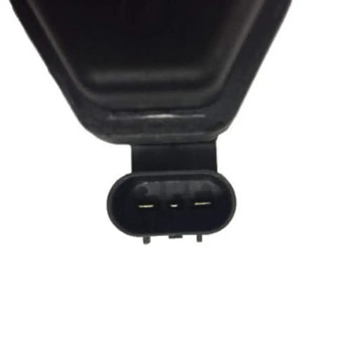 Close-up view of the connector end of the Premium Rear Parking Brake Actuator Motor Straight Bolt On Swap With Rock Tough Housing.