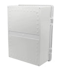 Outdoor Waterproof Junction Box With Clear Hinged Cover IP65 ABS Plastic Enclosure, side view with secure latches