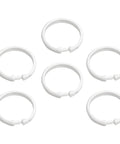 36 Pack Large Plastic Curtain Rings For Shower And Window Curtains With Smooth Glide Hooks, Easy Install Drapery Rings in white