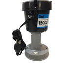 Heavy Duty Workhorse Evaporator Pump For Swamp Coolers 115V Concentric Motor with a black casing and grounded power cord.