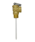 3/4 inch T&P valve for water heaters, brass body with probe