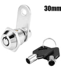 Zinc Alloy Tubular Cam Lock For Cabinets, Desks, Mailboxes, Drawers, And Toolboxes, Keyed Alike Security Cylinder With Two Keys, Reversible 30mm