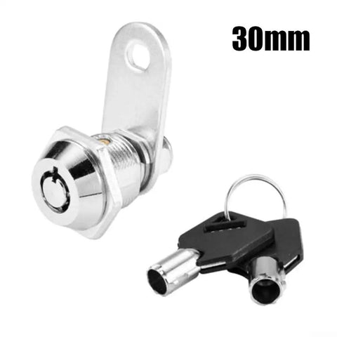 Zinc Alloy Tubular Cam Lock For Cabinets, Desks, Mailboxes, Drawers, And Toolboxes, Keyed Alike Security Cylinder With Two Keys, Reversible 30mm