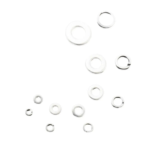 260 Piece Stainless Steel Washer Set With Lock And Flat Washers M3 To M10 Spring Lock Washers And Flat Washers Assortment Kit for Repairs
