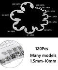 120Pcs 10 Size 304 Stainless Steel E Clip Assortment Kit With External Retaining Snap Rings Circlips For 1.5 To 10 Mm In Durable Plastic Storage Box Pro Grade Shop Must Have