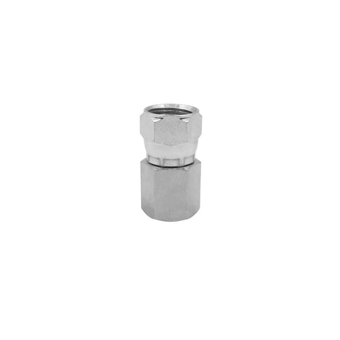 Two Pack Hydraulic Hose Adapter Fittings Three Eighths Inch Female To One Half Inch Female JIC Thirty Seven Degree Swivel Carbon Steel connector