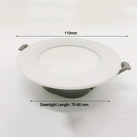 DJVHSRI Recessed Lighting Housing Trim Kits Thin Aluminum Round Downlights Spotlight Lights Grille Cabinet Integrated Spot Lamp Household Indoor Kitchen Living Room,Natural Light,White Light_6w, 110mm diameter, slim design.