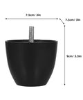 Six Pack Screw On Furniture Legs For Chairs And Sofas Made From Plastic And Zinc Alloy Easy Installation And Storage Replacement Feet