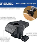 Front view of Dremel sanding/grinding guide A576 attachment with 3/4-inch adjustable depth control