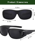Lightweight Welding Safety Glasses Featuring Dang Tough IR5 Lenses That Block 99 Percent Uv Rays While Delivering Ridiculously Comfortable Fit For Daily Torch Cutting And Soldering Tasks, showing product dimensions.
