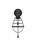 Black Wall Sconces Set Of 2 Industrial Gooseneck Lights For Farmhouse Modern Rustic Vibe with cage design