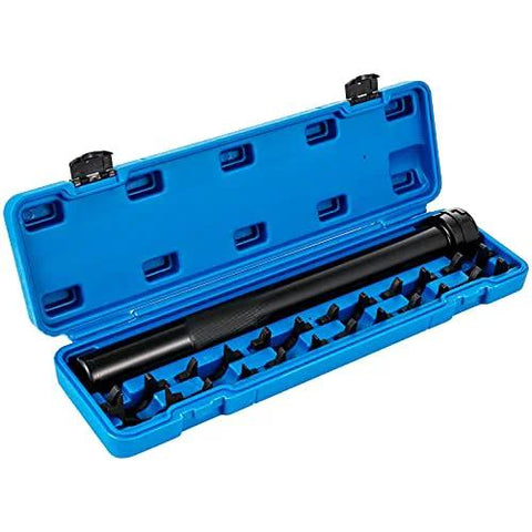 VEVOR 13-piece inner tie rod tool kit with crowfoot adapters in blue case; heavy-duty steel, 1/2 in drive.