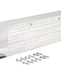 U Shaped Aluminum Door Sweep With Vinyl Seal And Kick Plate For Exterior Doors Draft Blocking Front Door Weather Stripping And Bottom Seal Energy Saving Door Extender 36 Inch Silver with screws
