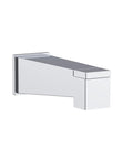 Modern Tub Spout With Diverter For Contemporary Bathrooms All Metal Construction Angular Design Durable Half Inch Copper Or IPS Stub Out Compatible No Fuss Install And Universal Fit For Quick Setup.