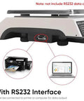 High Precision 30kg Digital Counting Scale With RS232 Port, showing interface for computer or printer connectivity