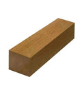 Mahogany pepper mill blank, angled view, 3x3x12 in kiln-dried hardwood turning block