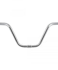 High Rise Chrome Cruiser Handlebar With 1 Inch Clamp For Beachside Rides, wide sweep visible for easy steering and upright riding.