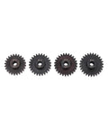 4 Pack Steel M1 5mm Shaft Pinion Gears Set 24T 25T 26T 27T For 1 Eighth Scale RC Cars Beefy Heavy Duty Pinion Gears For Brushed