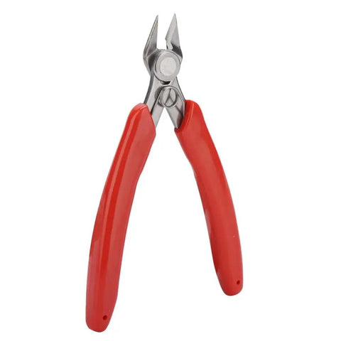 Compact Electronic Diagonal Pliers Wire Cutter For Cable Nippers Hand Tool With Stainless Steel Build Mini side cutters with red handles