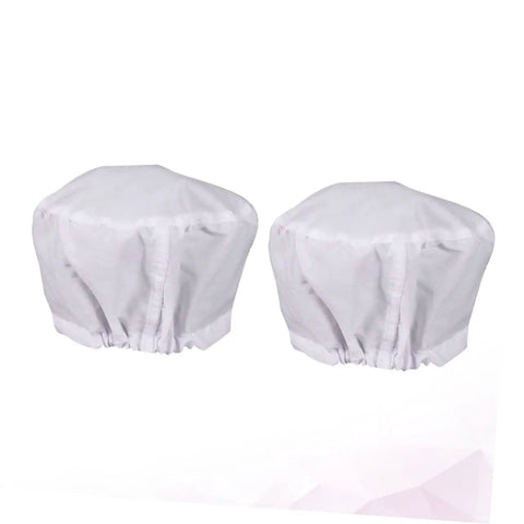 Top Shelf Cotton Work Hat And Cleanroom Cap Duo For Doctors And Nurses White Pair, breathable cotton, two hats for medical use.