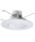 Integrated LED Retrofit Recessed Gimbal Light That Fits 5 And 6 Inch Cans With Selectable CCT 2700K To 5000K 600 Lumens White Finish