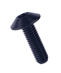 Badass Grade 5 TC4 Titanium Bolts M5 M6 M5x15 mm Button Head T25 Torx Screws Black Anti Corrosion Fasteners For Dirt Bike Motorcycle Repair Gear 4 Pieces - Close-up of black titanium screw with T25 head.