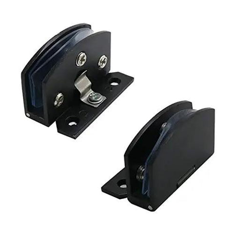 No Mess Quick Setup Heavy Duty Zinc Alloy Hinges Designed For Wine Cabinet Glass Doors Featuring Smooth Slow Close Mechanism and Rust Proof Brushed Metal Hardware in black.