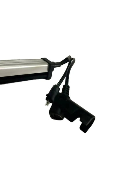 Power Recliner Motor Replacement With Cord KDPT007-279 Linear Actuator, aluminum casing, power cord visible, close-up view.