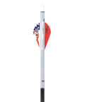 Blazer QuikFletch American Flag White 6 Pack Fletching for Arrow Shafts Seventeen Sixty Fourth to Twenty Four Sixty Fourth Inch