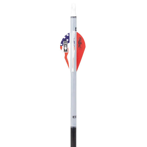 Blazer QuikFletch American Flag White 6 Pack Fletching for Arrow Shafts Seventeen Sixty Fourth to Twenty Four Sixty Fourth Inch