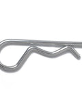 100Pcs Heavy Duty Industrial R Pins Mechanical Locking Hair Pins Steel Hitch Clip showing chrome finish for tractors and autos.