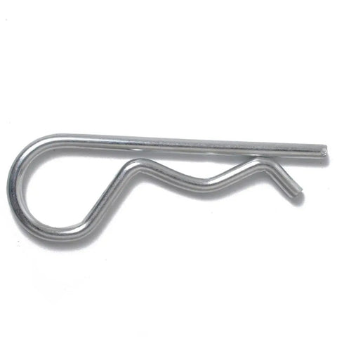 100Pcs Heavy Duty Industrial R Pins Mechanical Locking Hair Pins Steel Hitch Clip showing chrome finish for tractors and autos.