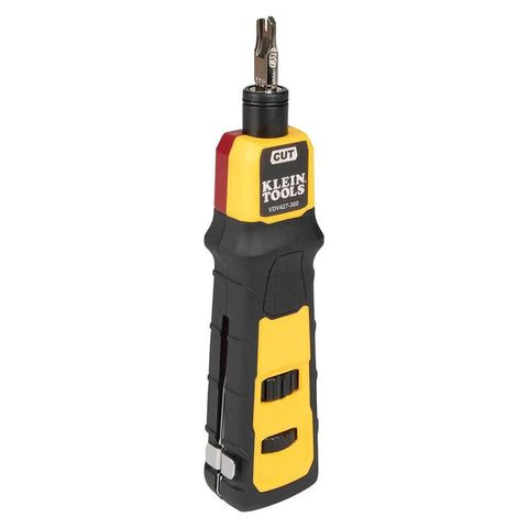 VDV427-300 Impact Punchdown Tool Pro-Grade With 66/110 Blade For Cat3, Cat5e, Cat6, And Cat6A Cables, Adjustable Force, Easy One Step Termination