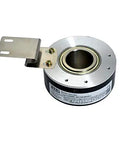Hollow Shaft Rotary Encoder with 80mm outer diameter and 30mm aperture, 1024P R resolution, NPN output, disassembled view.
