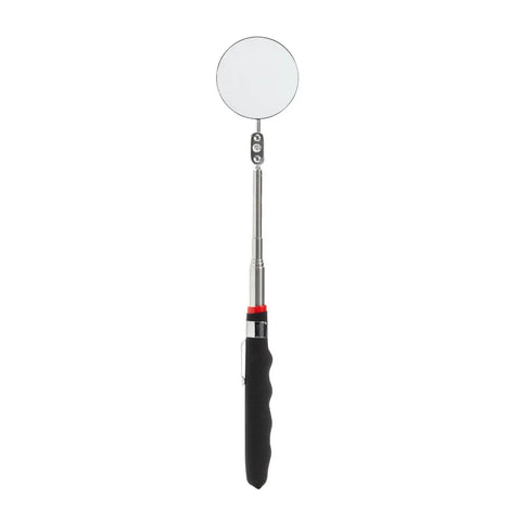 2-Pack Inspection Mirror Tools with 2-Inch Round Heads and 24.5-Inch Telescoping Handles for Auto, HVAC, and Weld Inspections