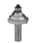 Half Inch Shank Double Roman Ogee Router Bit For Woodworking With One And Nine Sixteenths Inch Cut Diameter in a silver finish