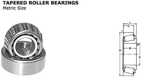 32011X Tapered Roller Bearings, Metric Size, heavy duty design, factory new precision industrial bearings with diagram